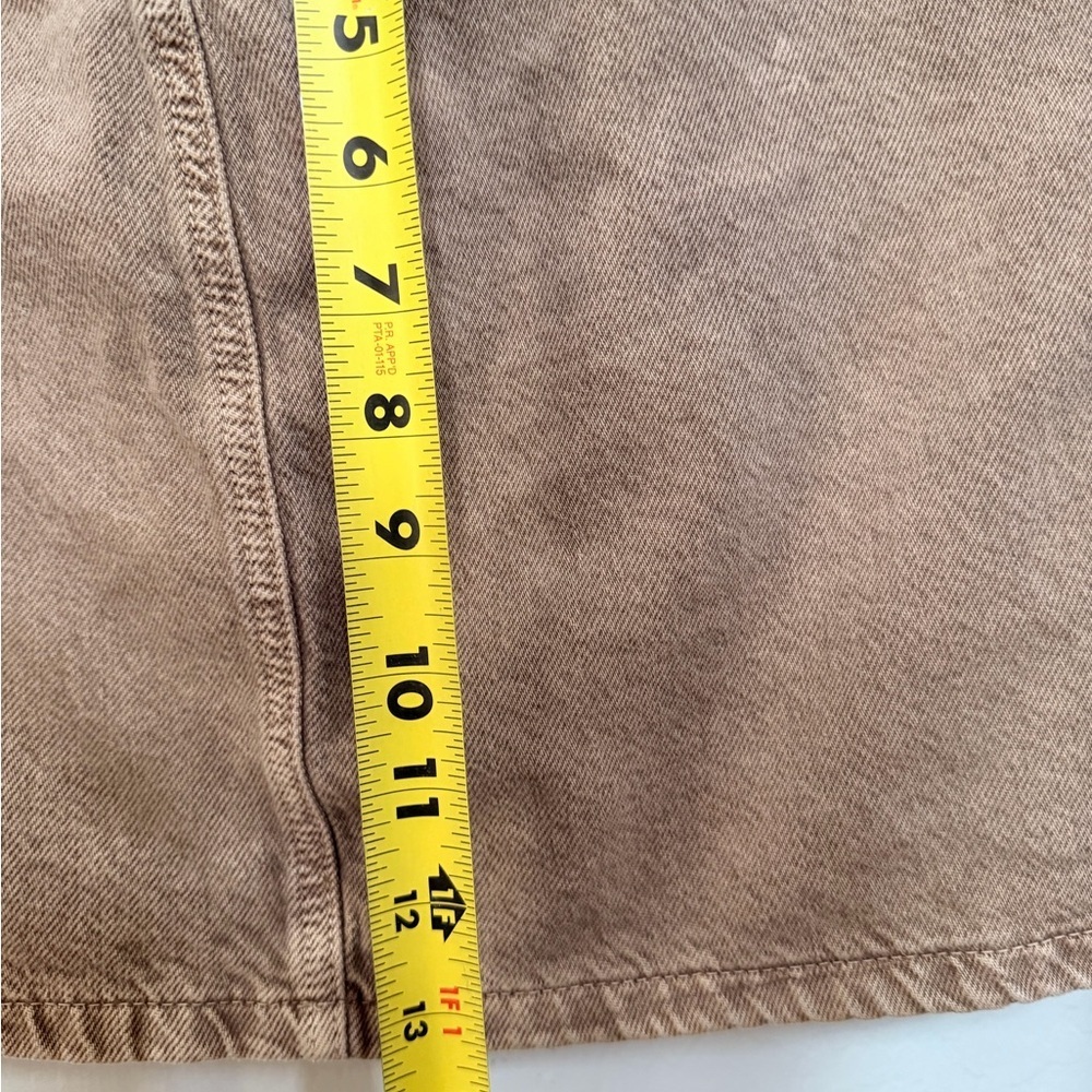 stradivarius Tan Utility Mini Skirt with Silver Buckle 100% cotton - Picture 6 of 9